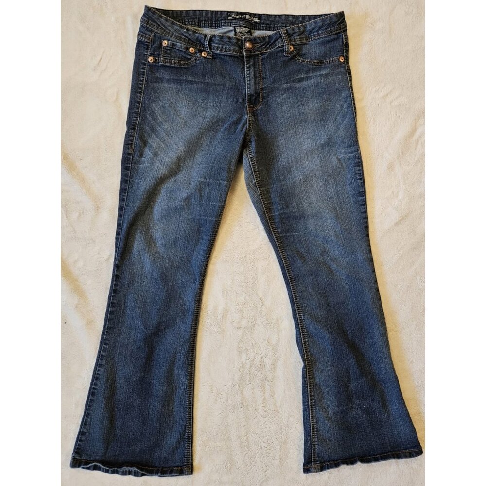 Source of Wisdom Jeans Women's Fit & Flare  Denim Blue Size 18